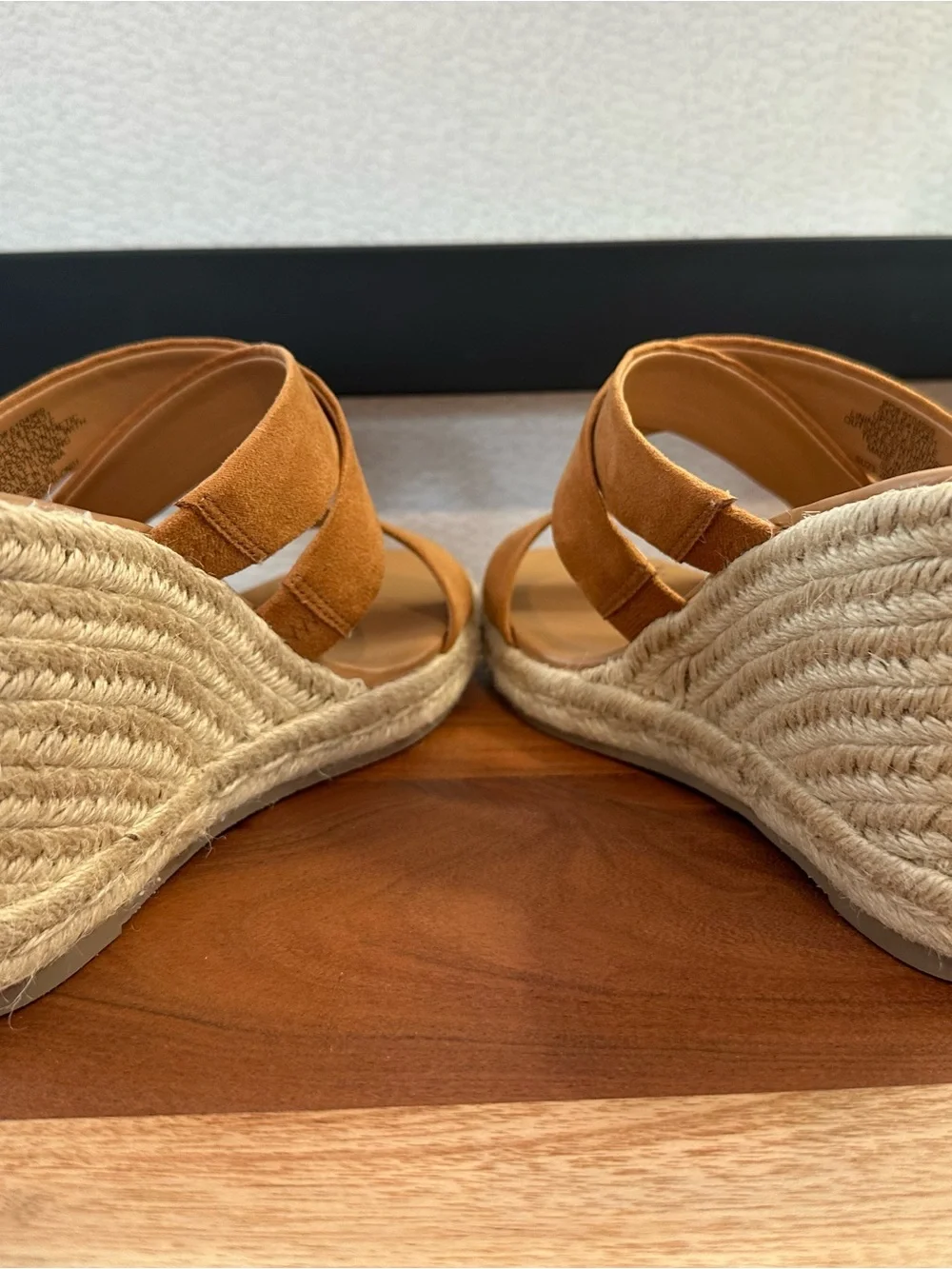 J. Crew Suede Tan Espadrille Slide Sandals